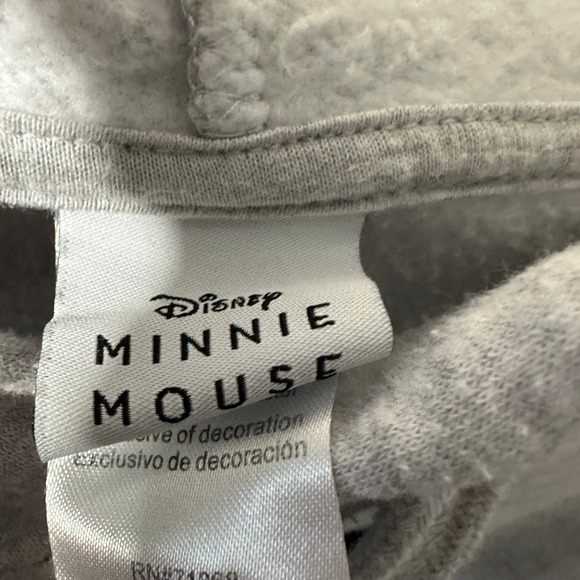 Disney‎ Hoodie Minnie Mouse Pullover Sweatshirt Crochet Patch Face Graphic Small - Picture 6 of 7